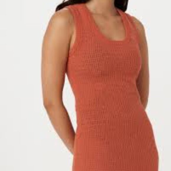 Frank And Oak Rust Knit Midi Dress – Size S - Picture 1 of 5